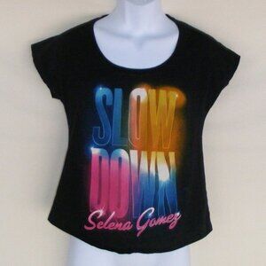 SELENA GOMEZ Tshirt, S, Slow Down, SS, Black